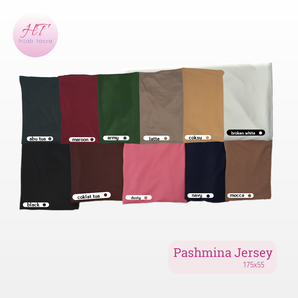 Pashmina Kaos Jersey - Warna Lengkap