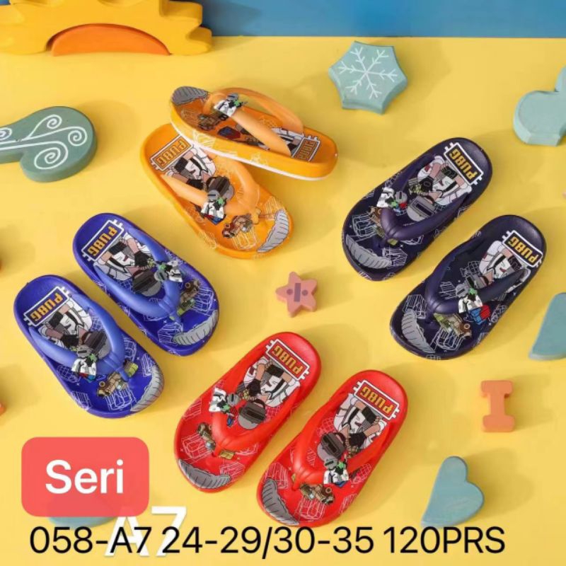 Sandal Jepit Anak Karakter Pub Jelly Karet 058