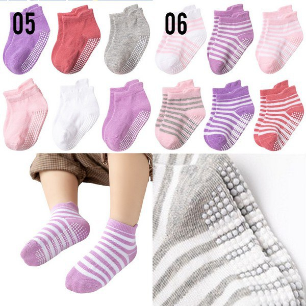 LID149 - 6in1 Kaos Kaki Bayi Baby Socks isi 6 pasang kaos kaki anak balita anti slipAffordable Quality!