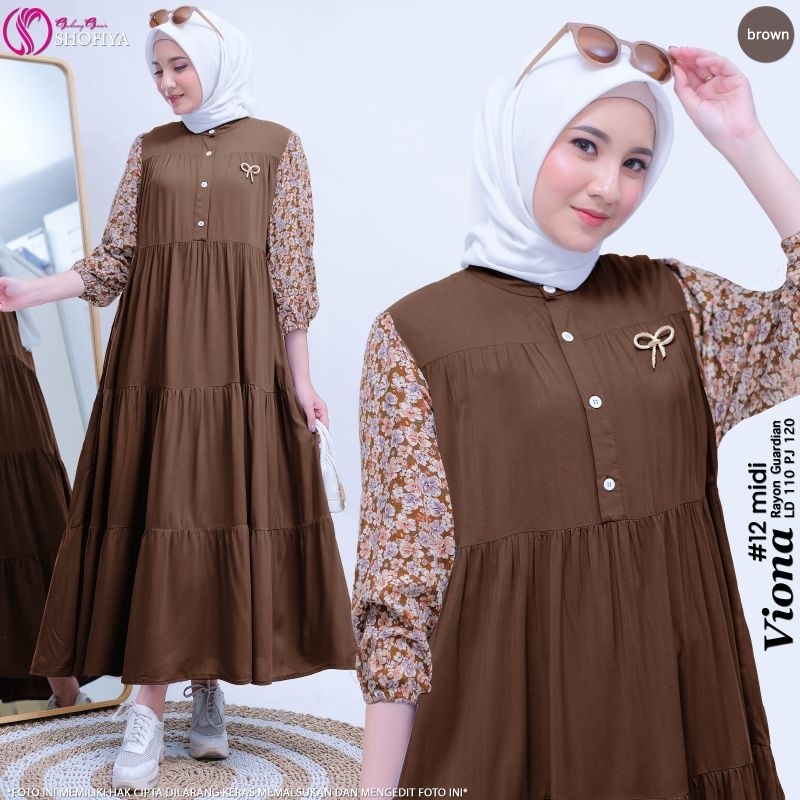 [BARU] Viona By Shofiya Fashion Muslim Gamis Dress Busui LD 110