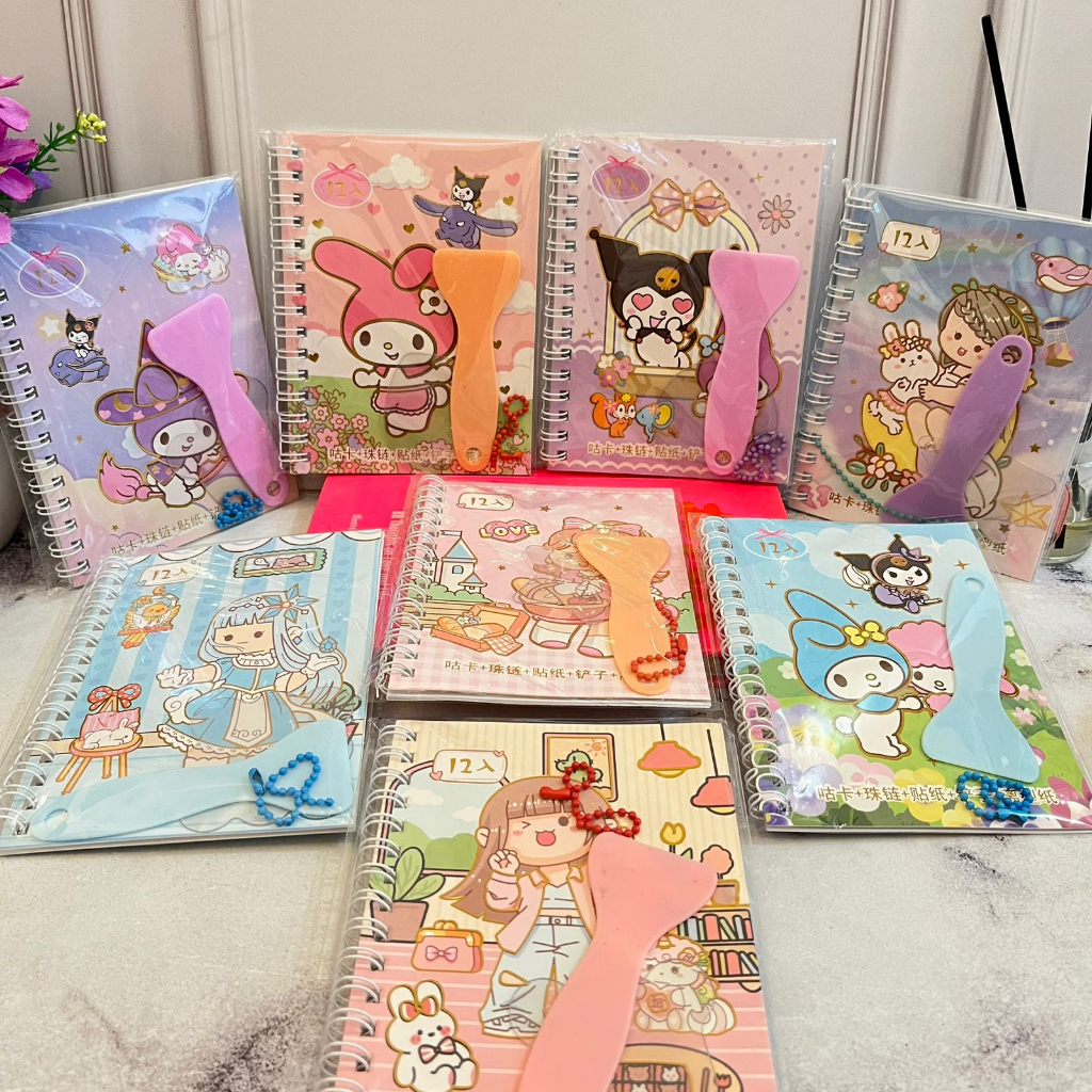 

Buku Spiral Stiker Sanrio & Momo 10 Lembar - buku jurnal diari estetik lucu alat tulis sekolah kantor kerja full color sovenir hadiah