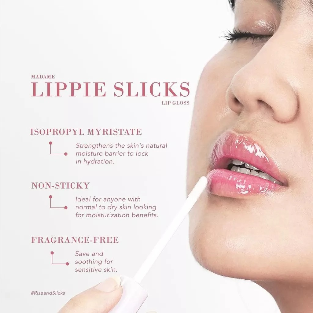 Madame Gie Madame Lippie Slicks Make Up Lip Gloss Lipstik Bening Transparant