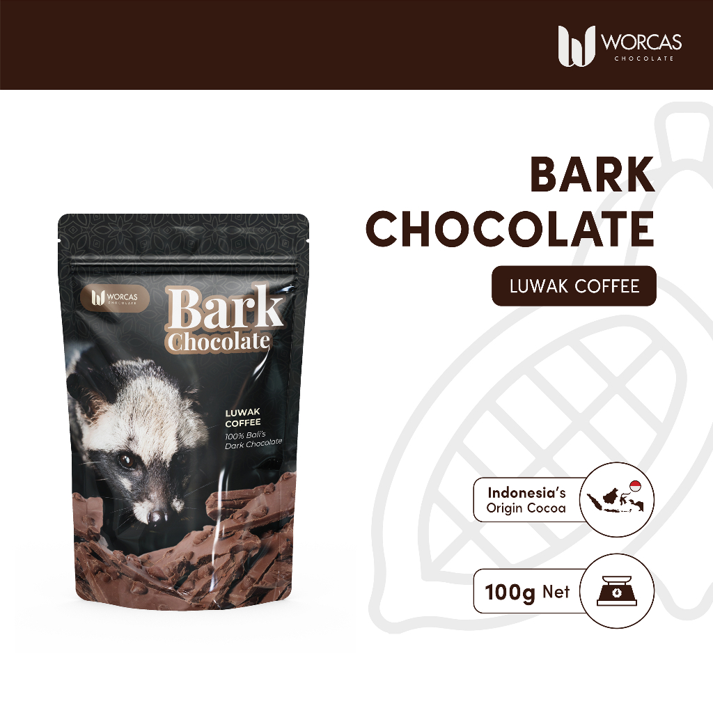 

Worcas Chocolate Bark Dark Chocolate With Luwak Coffee