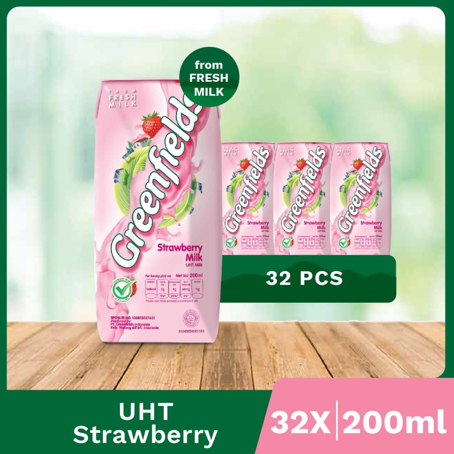 SUSU GREENFIELDS / Greenfield UHT 200ml - Per Dus Isi 32pcs