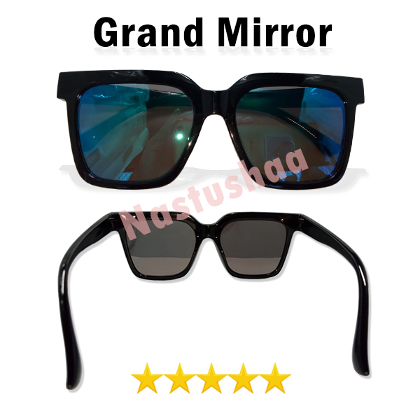 Kaamata Fashion Dewasa Kotak Lensa Grand Mirror Anti Uv Gagang Hitam Model Fashion Terbaru Dan Terhitz