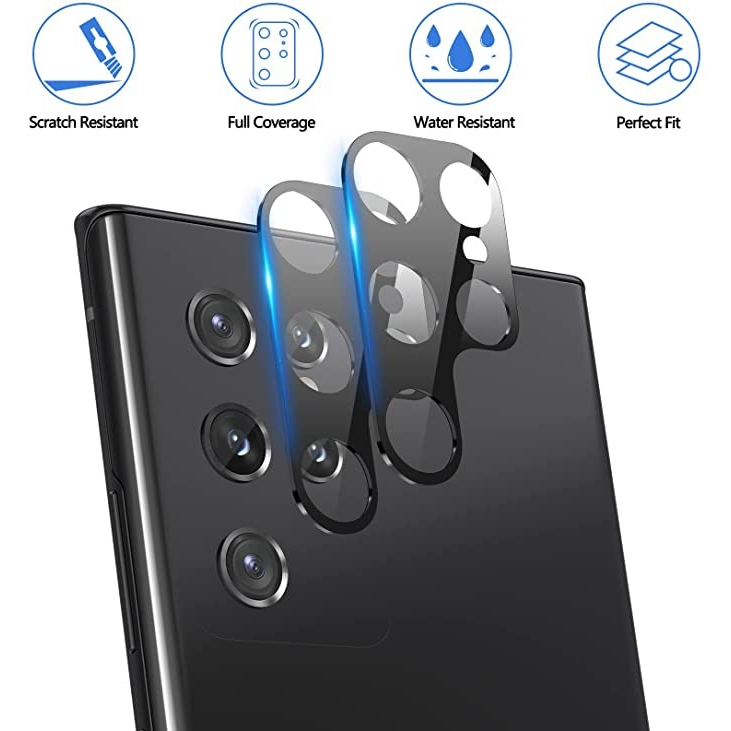 Tempered Glass 3D Camera VIVO V27E Series Ultra Clear - Black