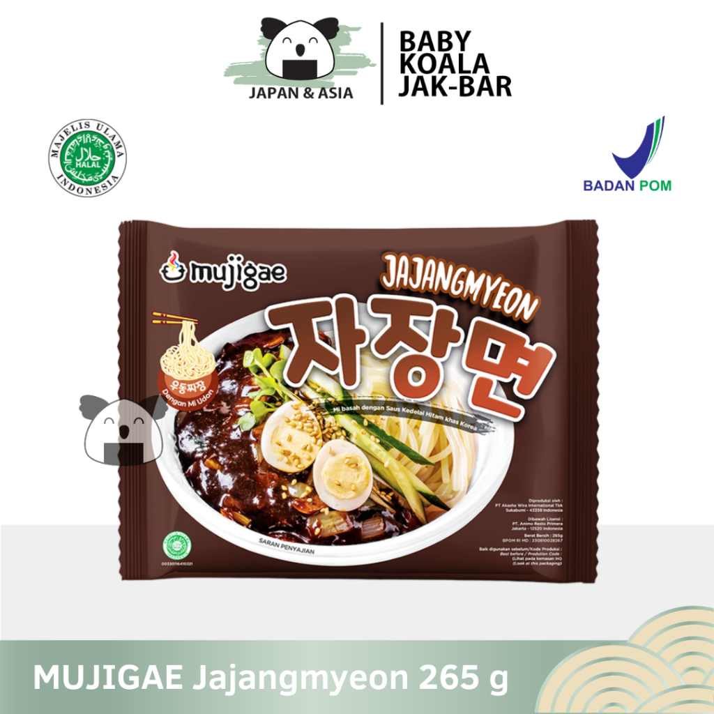 MUJIGAE Jajangmyeon 265 g Halal | Mie Korea Saus Kedelai Hitam...