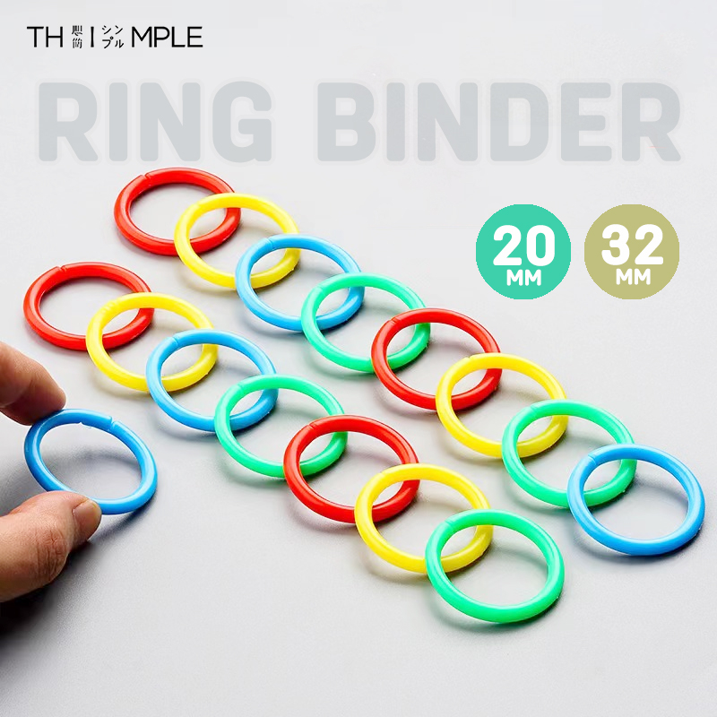 

5pcs Ring Binder Loose Leaf Bahan Plastik Tanpa Melubangi Buku-THIMPLE