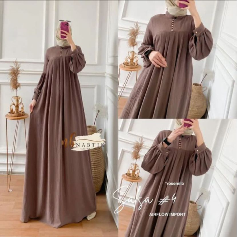 SALSA DRESS CRINCLE // GAMIS MUSLIMAH CRINCLE AIRFLOW