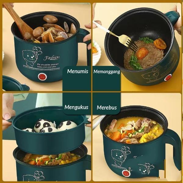 Ekstra Besar Multifungsi Non-Stick Electric Rice Cooker Memasak Steamboat Pot Periuk Nasi/Periuk SteamboatKompor listrik multifungsi stainless steel