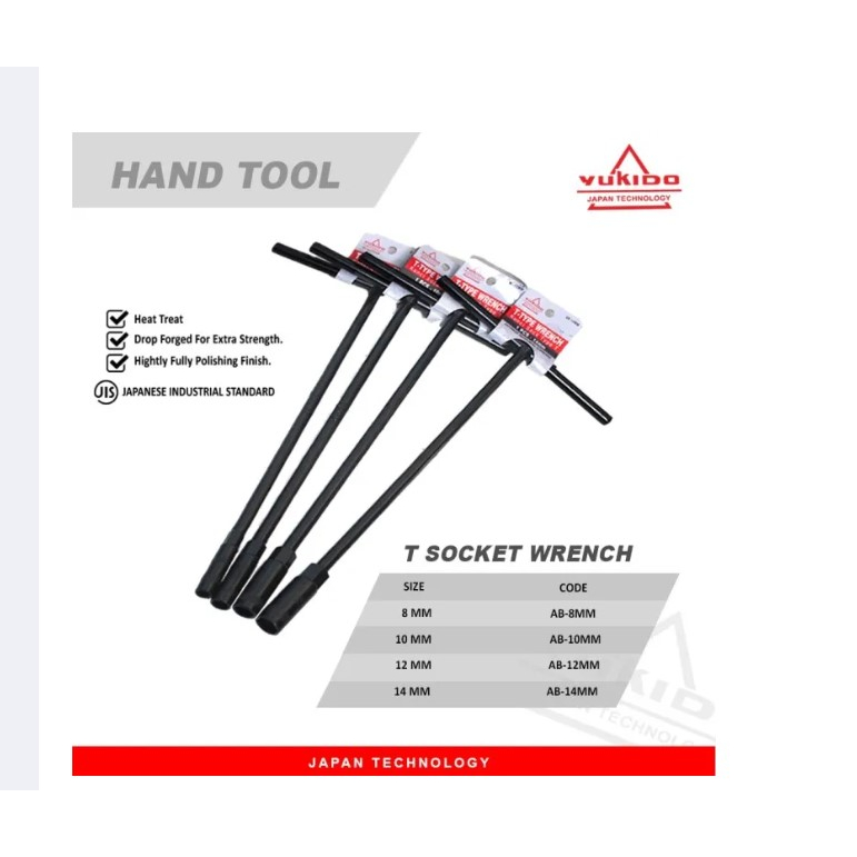 KUNCI T YUKIDO..KUNCI SOCK T YUKIDO  8,10,12, 14 mm KUNCI YUKIDO KUNCI T TERMURAH