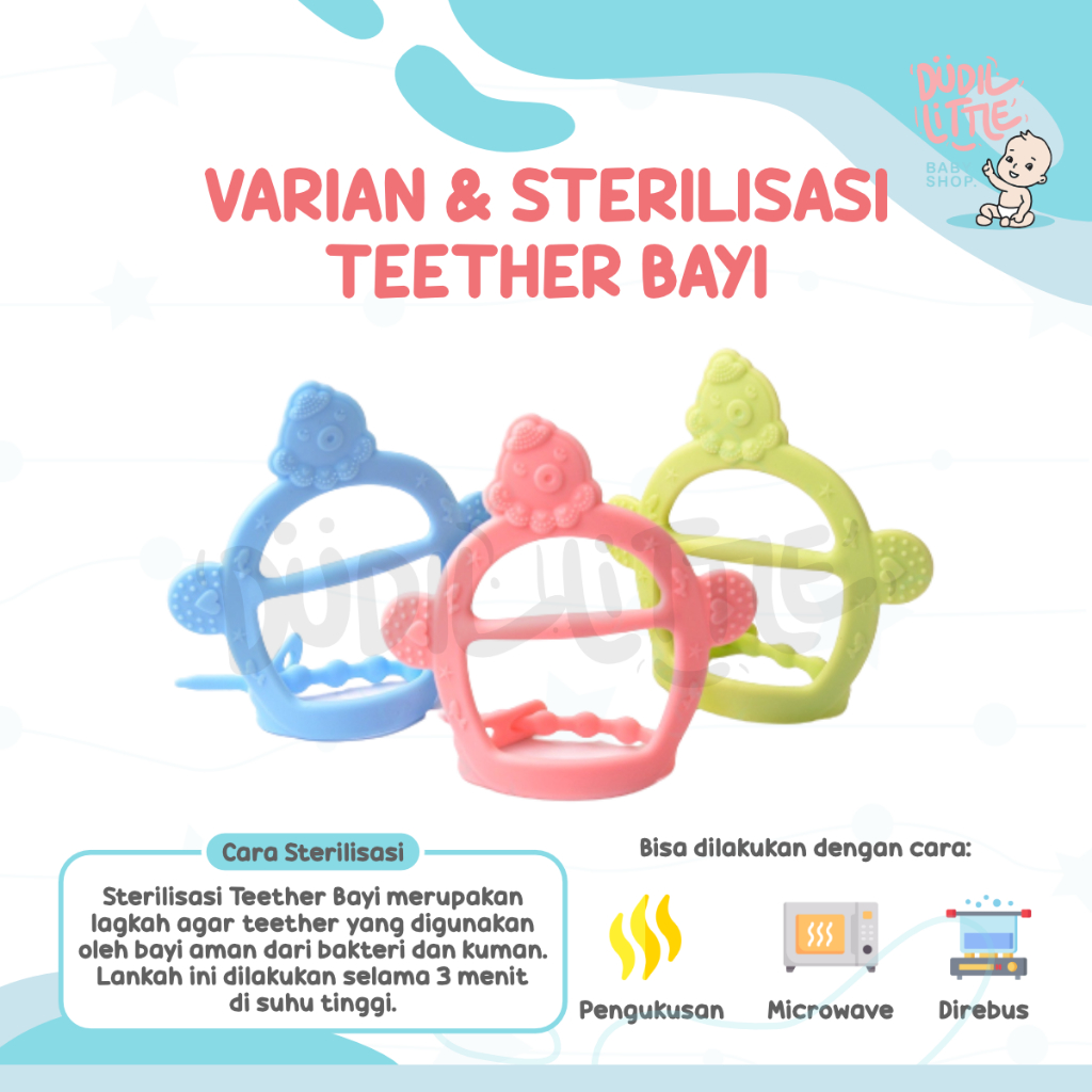 Teether bayi BPA Free Mainan gigitan bayi bentuk buah dan gelang 100% Garansi