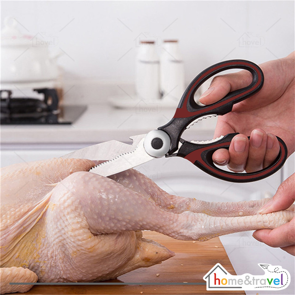 HOVELSHOP Gunting Daging Dapur Besar Pemotong Sayur Buah Kitchen Scissors Stainless Steel Serbaguna