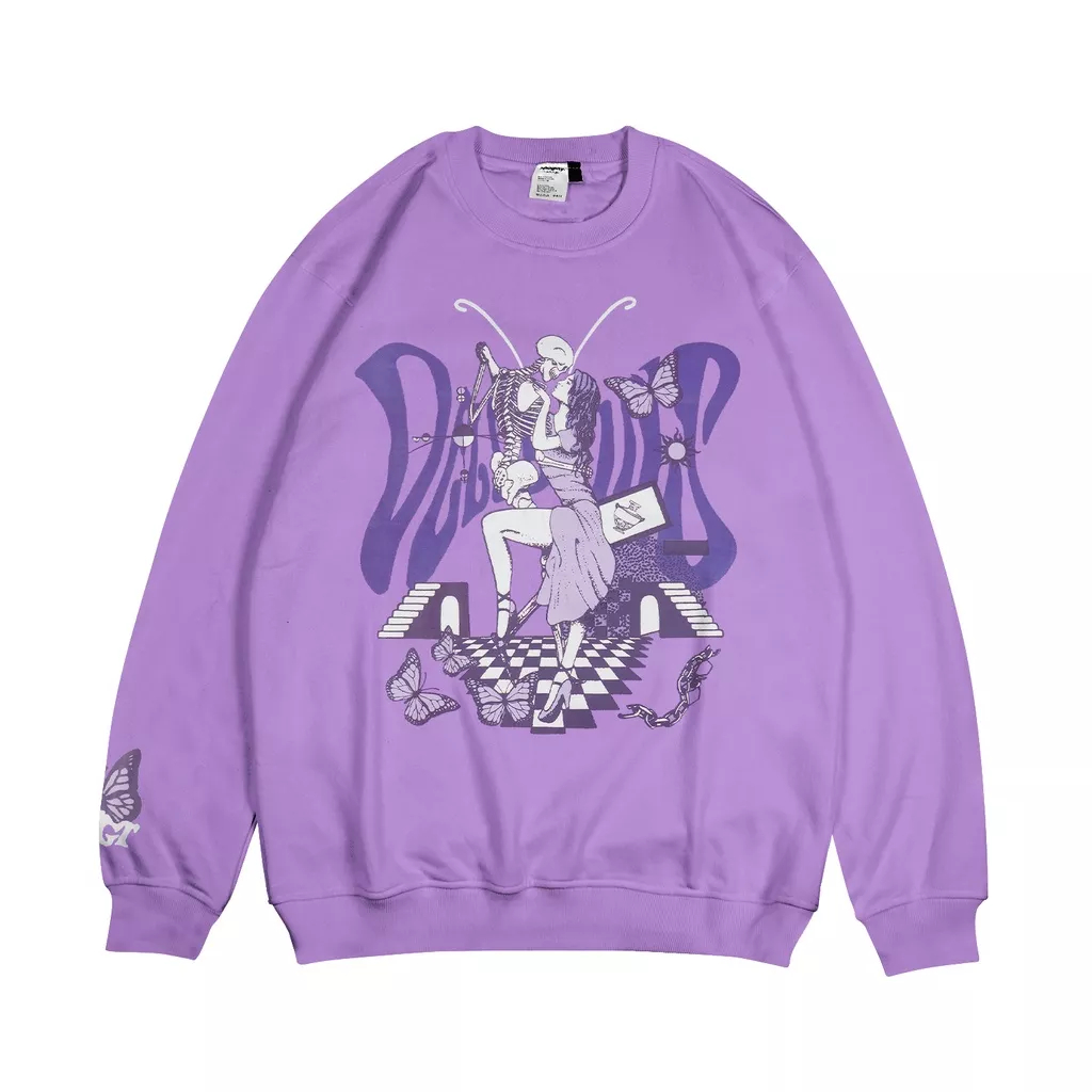 Naughty Badclub Crewneck Delusions - Purple