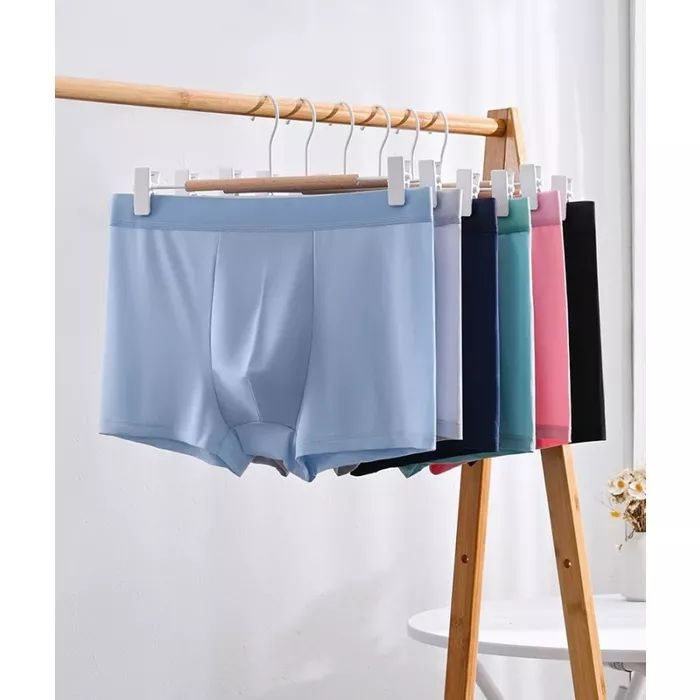 Yagoo - Boxer Pria Ice Silk Solid Color Men Underware Celana Dalam Boxer Pria CD74