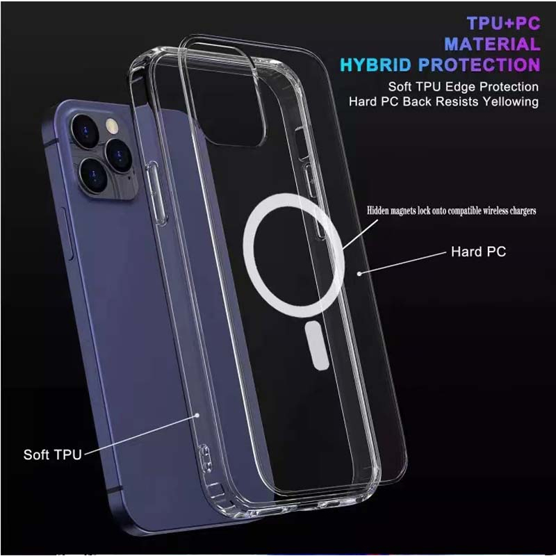 MAGSAFE CLEAR BENING SOFT CASE FULL COVER  IPHONE  X XS 11 12 13 MINI  PRO MAX BENING PREMIUM CASING ANTI YELLOW SILIKON