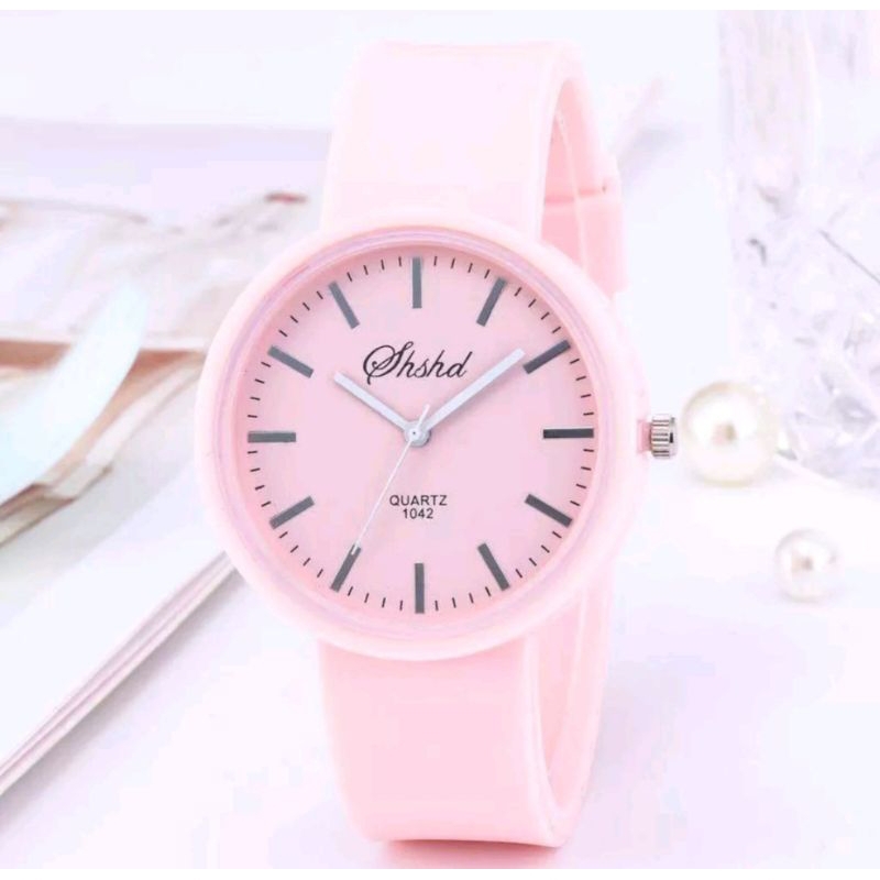 Jam Tangan Pria Wanita Harajuku Korean Simple Fashion Casual Jelly Rubber Karet Silikon