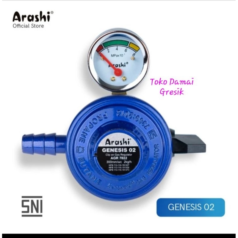 Arashi Regulator + meter tekanan rendah Genesis 02