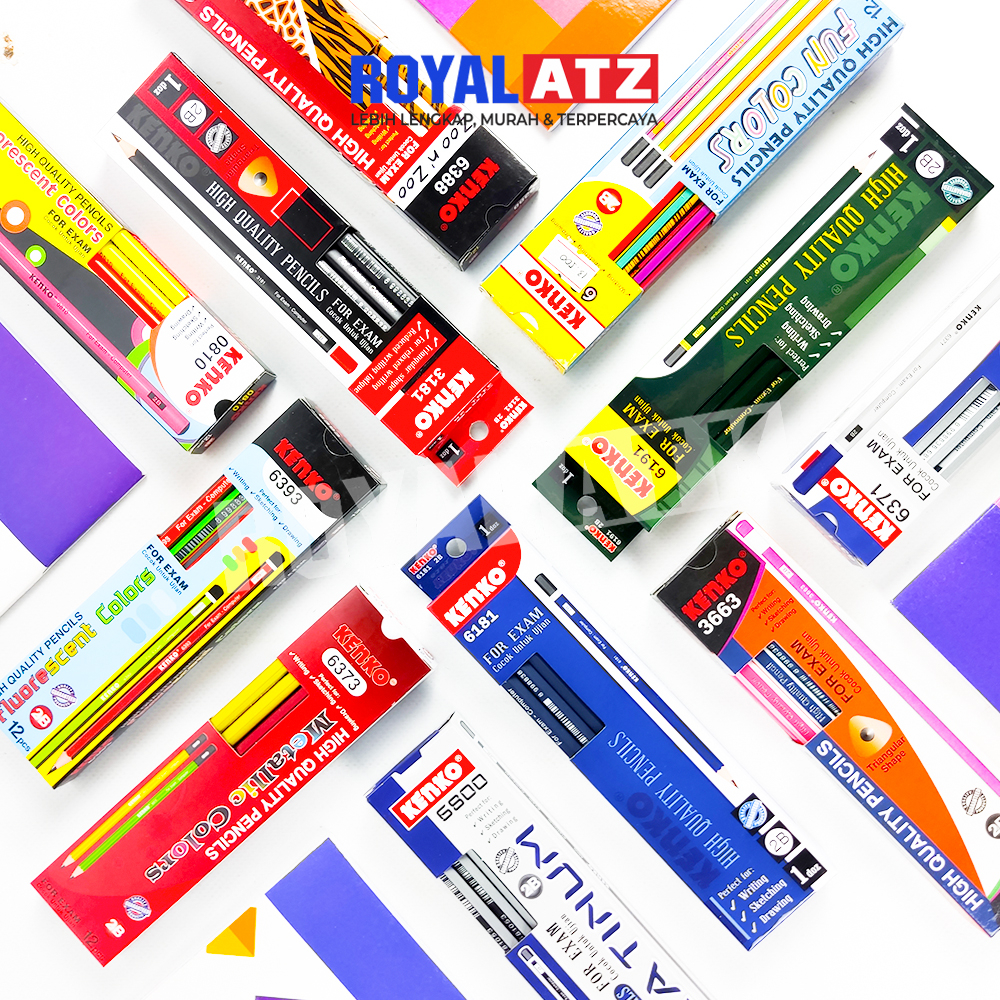 

Pensil / Pencil Wood 2B Kenko Graphite Pencil Per Pack isi 12 Pensil