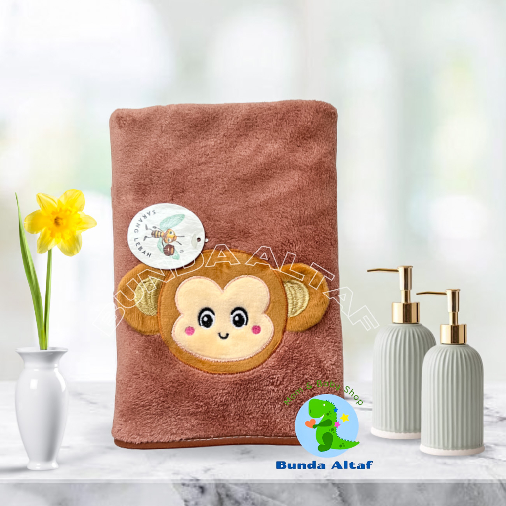 Handuk Mandi Bayi Lembut Karakter Lucu / Handuk Anak Microfiber