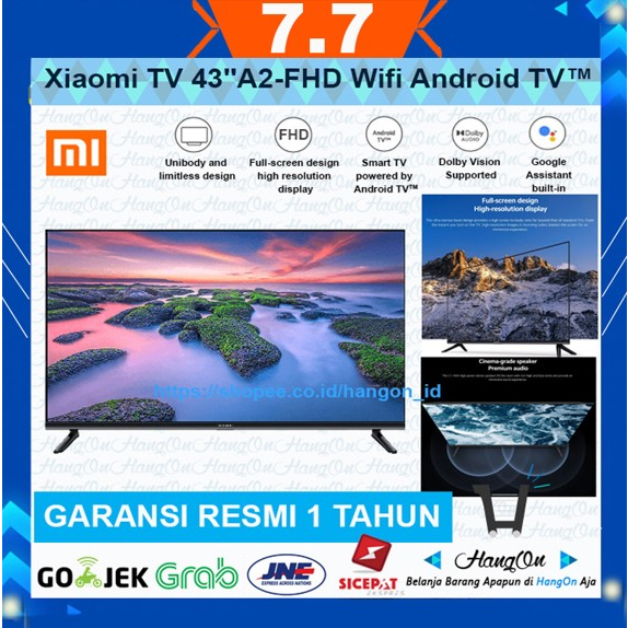 [KARGO PACKING KAYU] Xiaomi TV A2 43&quot; 43 Inch FHD Smart TV Android 11 Mi Digital Dolby DTS