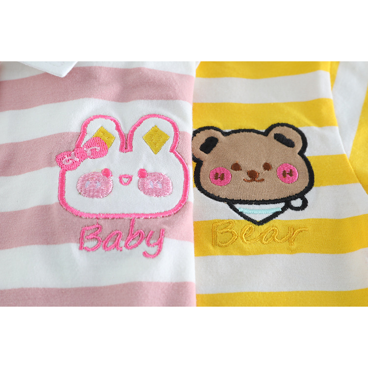 Setelan Anak Laki Laki + dasi LIAM Baju Set 2in1 Kaos Polo Garis dan Celana Pendek Import