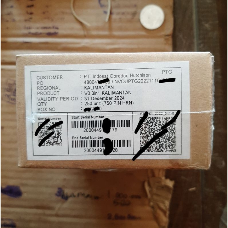 Voucher Kosong Indosat 1 Box ( 750 SN ) Regional Kalimantan Exp: 31-12-2026