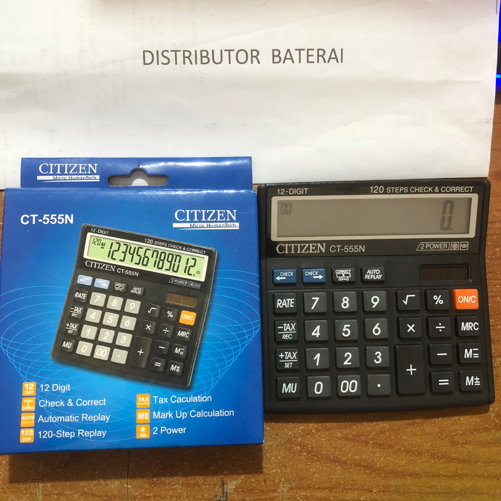 

CT 555N CT555N 12Digit Kalkulator Calculator