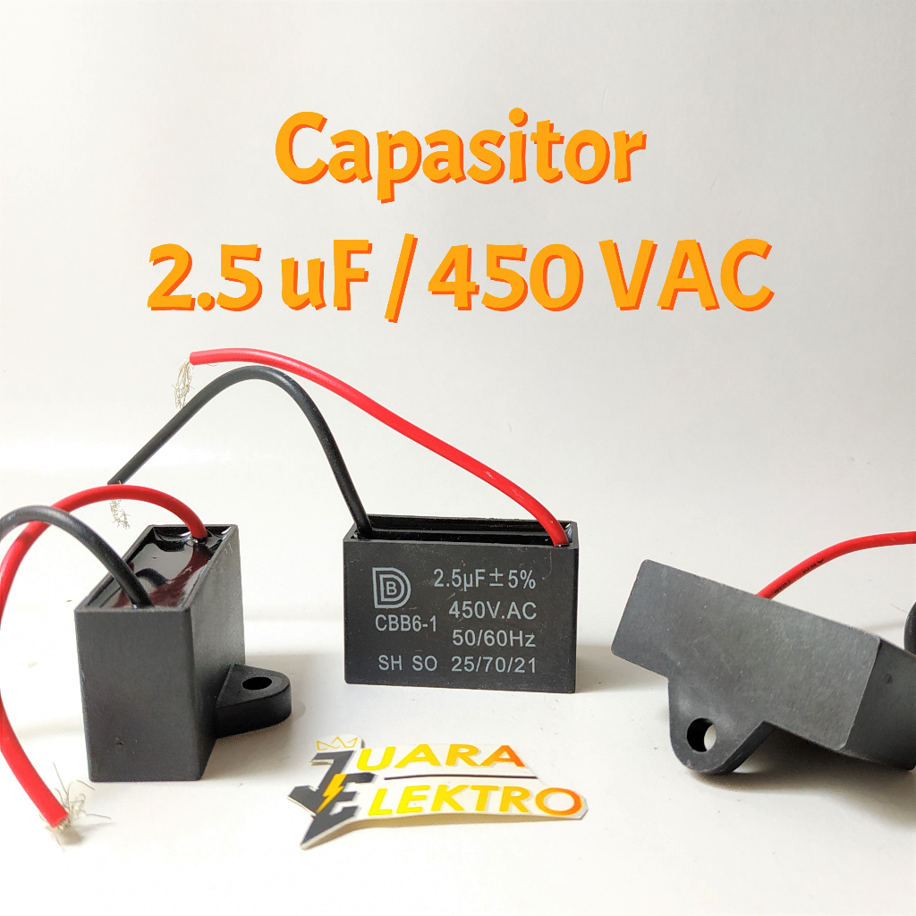 Capasitor Kipas Angin 2.5 uF / 450VAC | Kapasitor Fan Kotak | Kapasitor Kipas Angin MAX