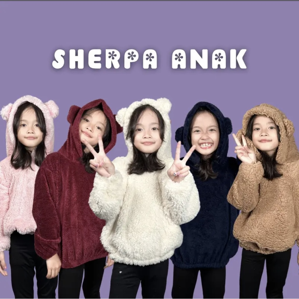 HOODIE SHERPA ANAK LAKI-LAKI DAN PEREMPUAN