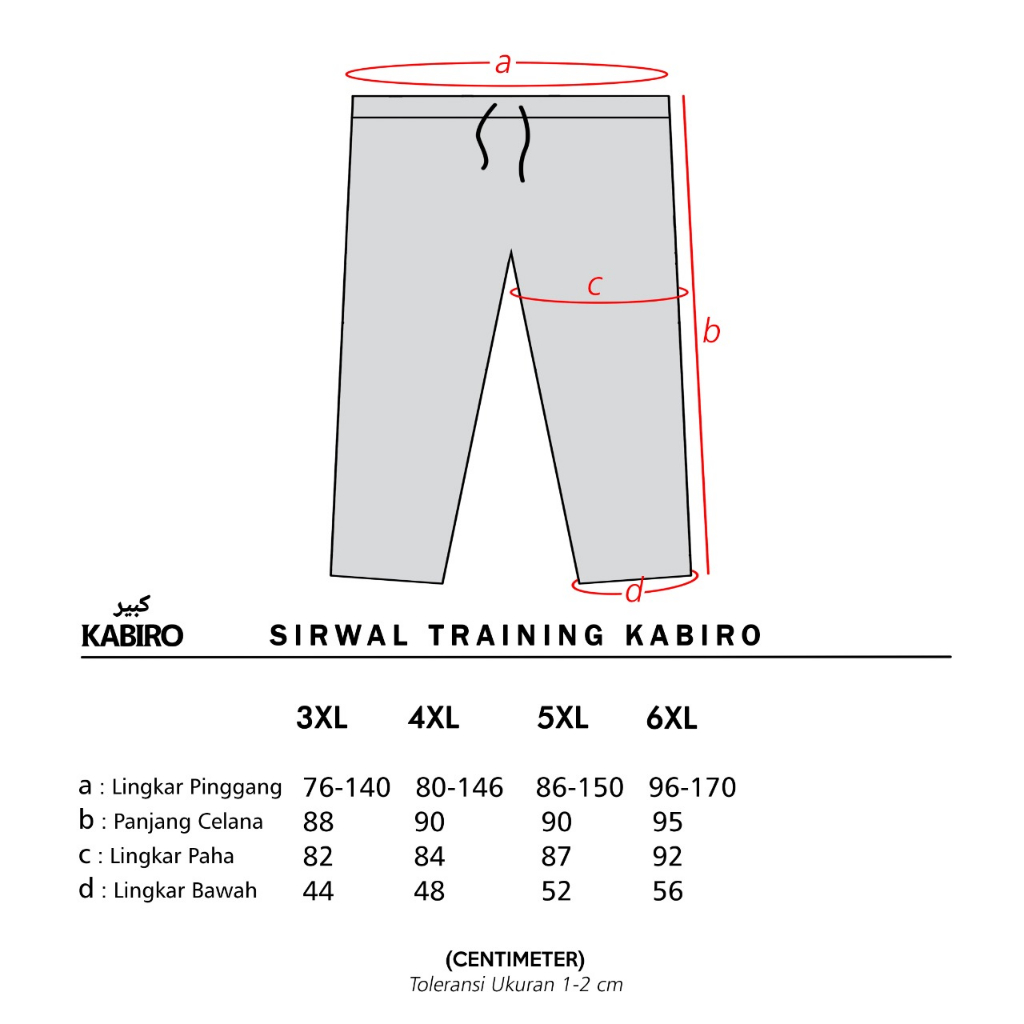 Sirwal Training KABIRO Celana Training Jumbo