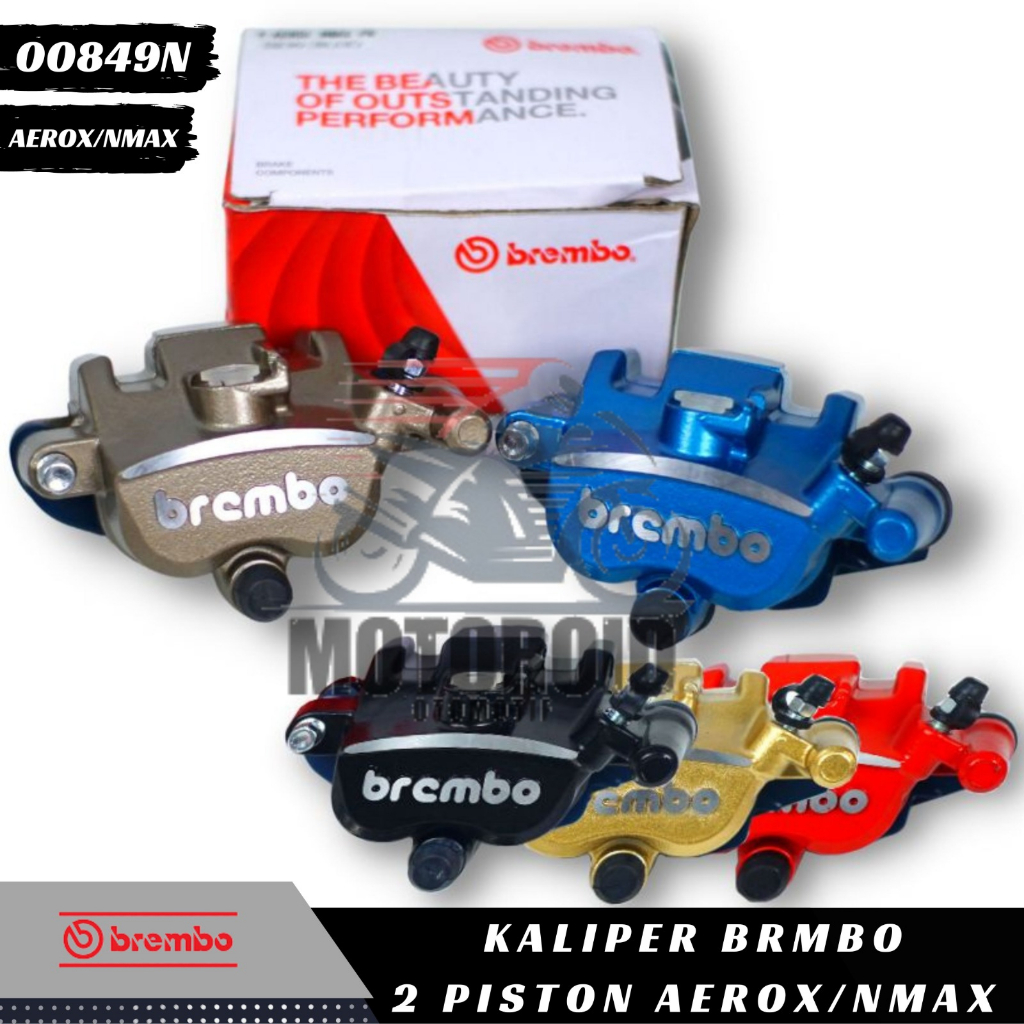 Kaliper Samurai Kanan Piston Breket Cnc  Ymh Nmax Aerox 155 2P Caliper BRB Colour