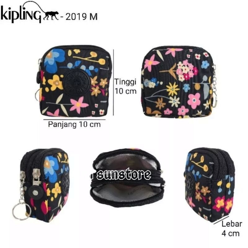 Dompet Koin Kipling motif import