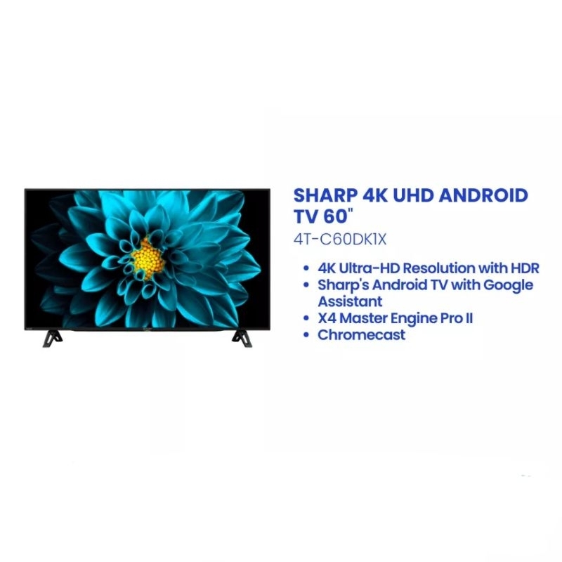 TV Sharp 60inch 4K Android UHD 4T-60DK1X