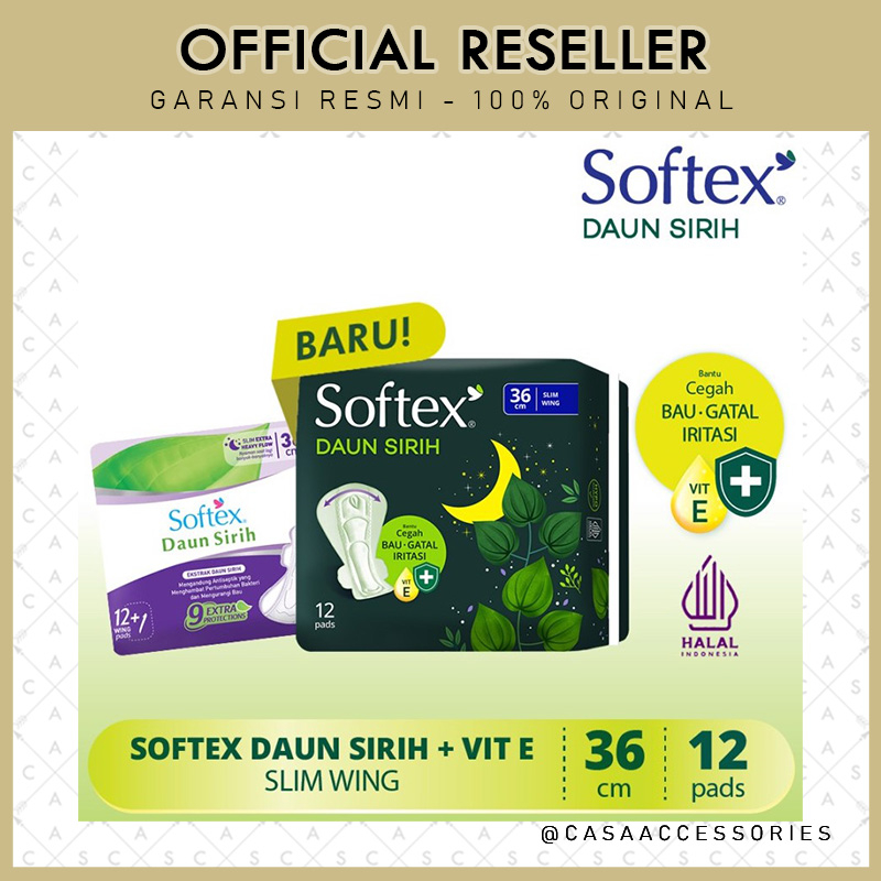 Softex Daun Sirih Slim Heavy Flow 36cm isi 12 pads