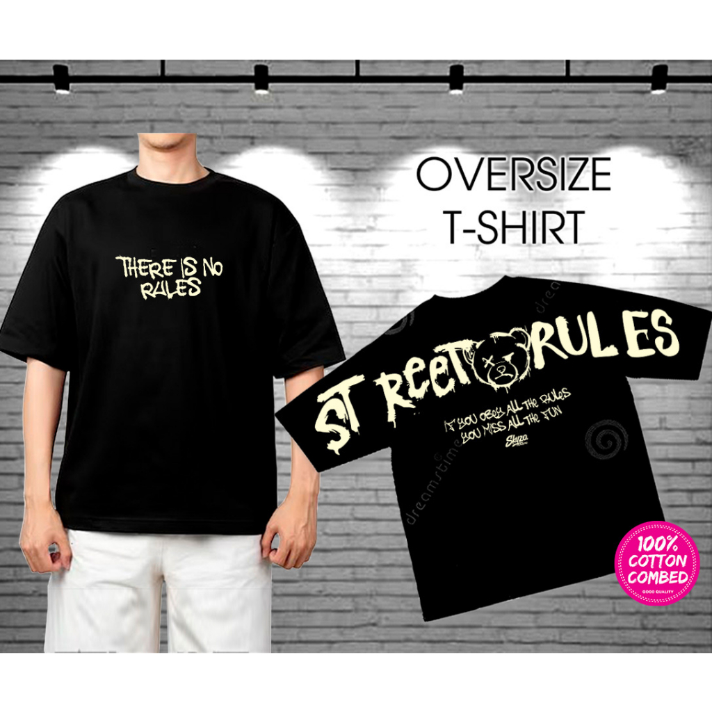 Kaos murah Kaos distro murah baju  distro pria t-shirt murah combed30s kaos oversize SZ OS street hitam