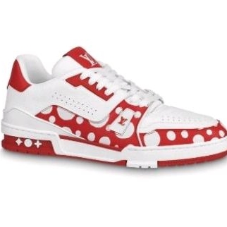 LV TRAINER X YAYOI KUSAMA RED WHITE