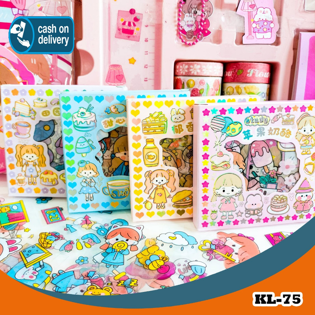 

STIKER KL-75 SENMU KECIL 100 LEMBAR TERMURAH COD 100 STIKER BAGUS LUCU IMUT Daily Manual Cute Pattern Decorative Tape Sticker Gift CRAFT