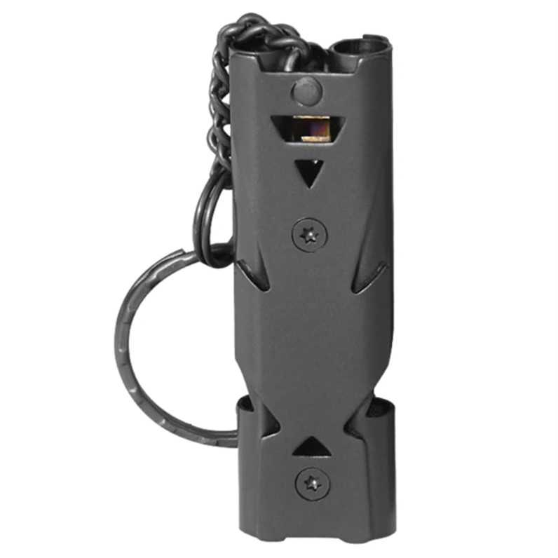 Peluit Survival Outdoor Stainless Steel Intensitas Suara Tinggi Multifungsi Gantungan Kunci Berkualitas