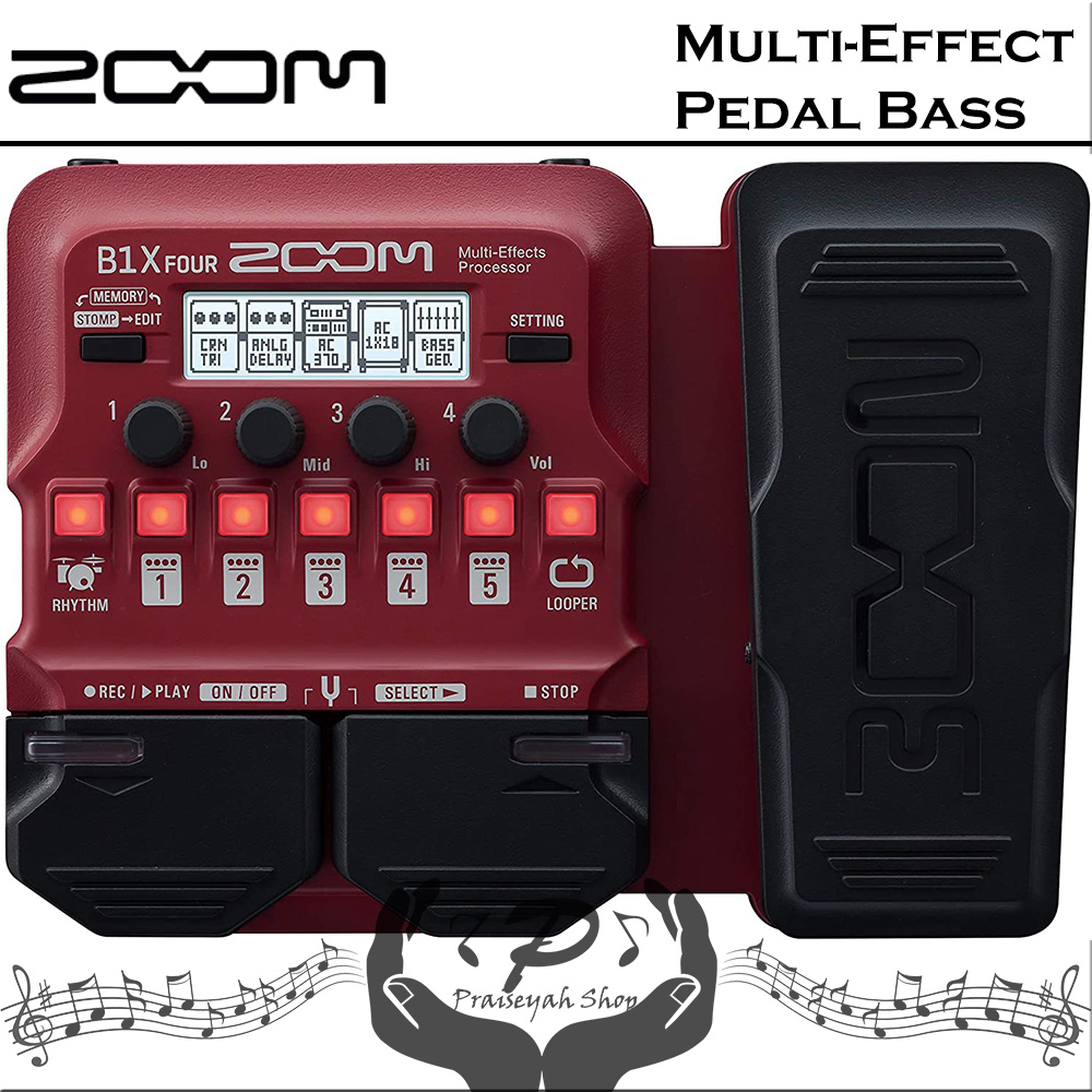 Zoom B1x Four Multi Effect Bass Pedal Efek