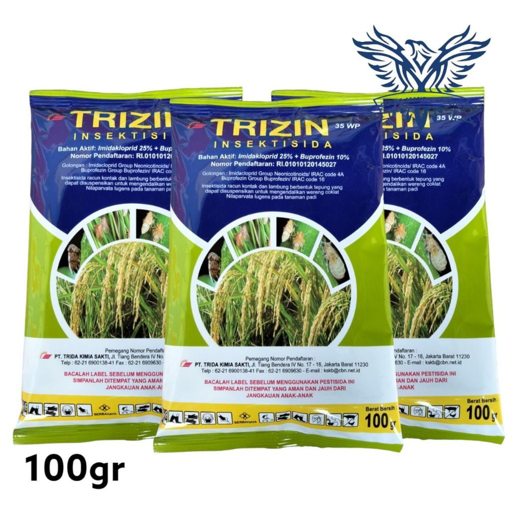 TRIZIN 35 WP 100gr Insektisida Imidakloprid 25% Buprofezin 10% Mengendalikan Hama Wereng Coklat Pada Tanaman Trida Kimia Sakti