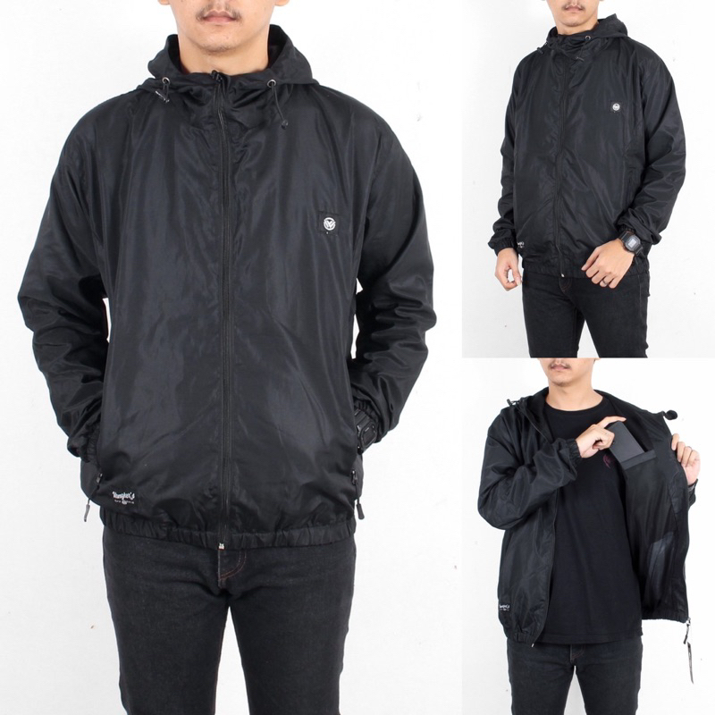 Jaket parasut running windbreaker jaket olahraga