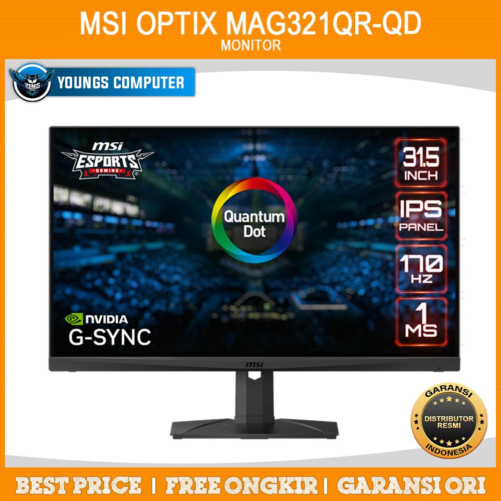 MONITOR MSI OPTIX MAG321QR-QD 32&quot; Flat IPS 165Hz 1ms QHD LED Gaming