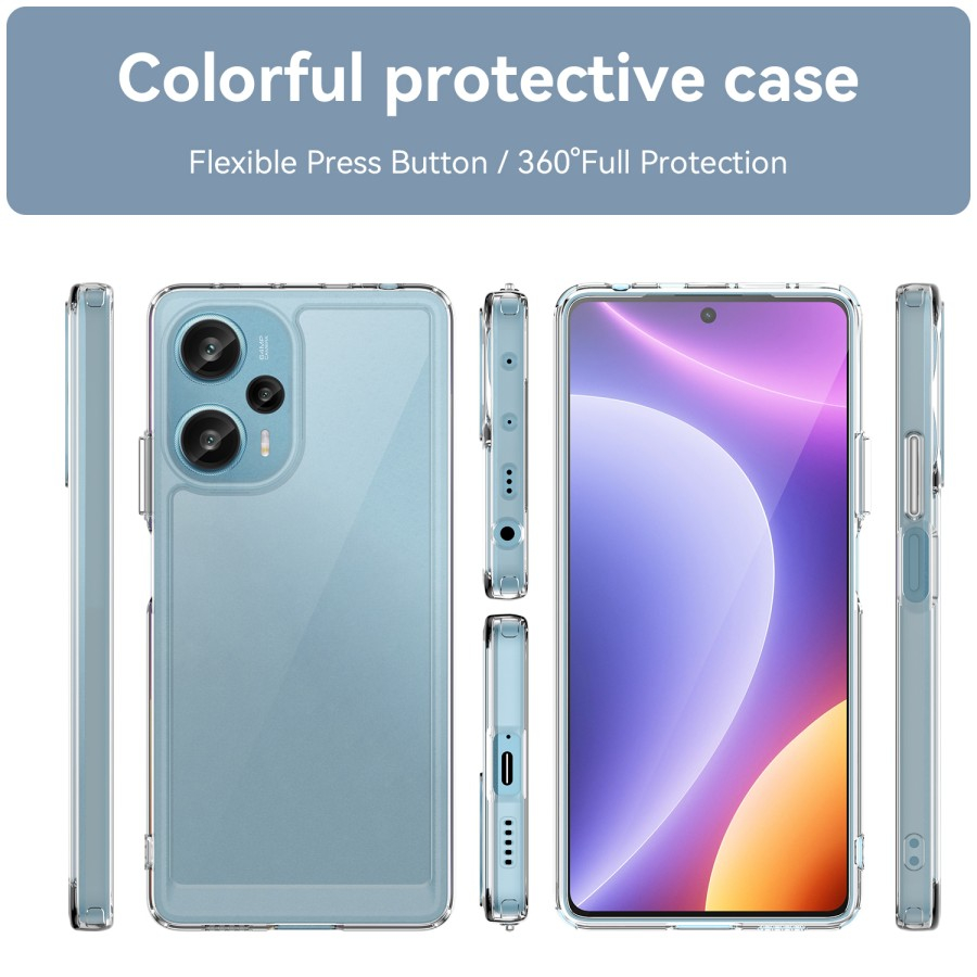 XIAOMI POCO F5 COVER ELECTROPLATING COLORFUL PROTECTIVE CASE TPU TRANSPARAN ARMOR