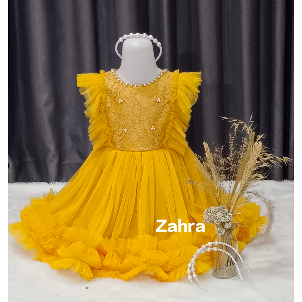 Zahra gaun pesta anak cantik dress mewah baju ulang tahun