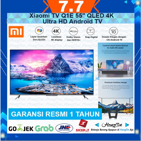 [KARGO PACKING KAYU] Xiaomi TV Q1E 55&quot; 55 Inch QLED 4K Ultra HD Smart Android TV Digital MI