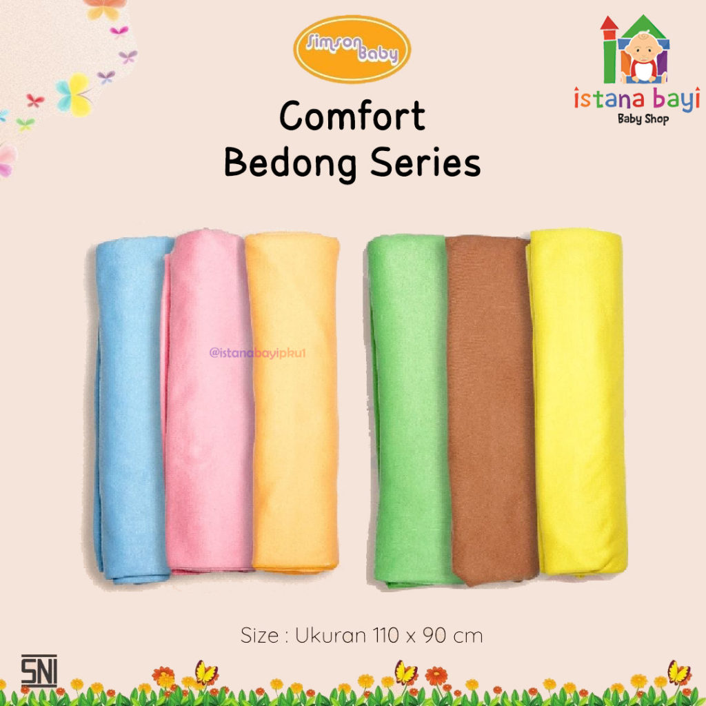 Simson Bedong Comfort Boy &amp; Girl 3 Pack - Bedong bayi/kain bedong/pakaian bayi