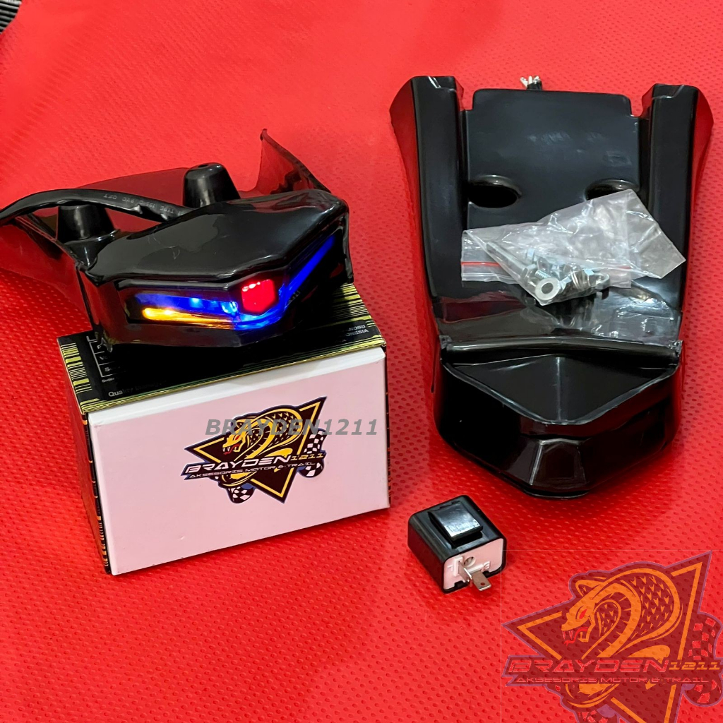 spakbor belakang stop lamp dan sein kawasaki klx 150 klx bf / stop 3in1 klx