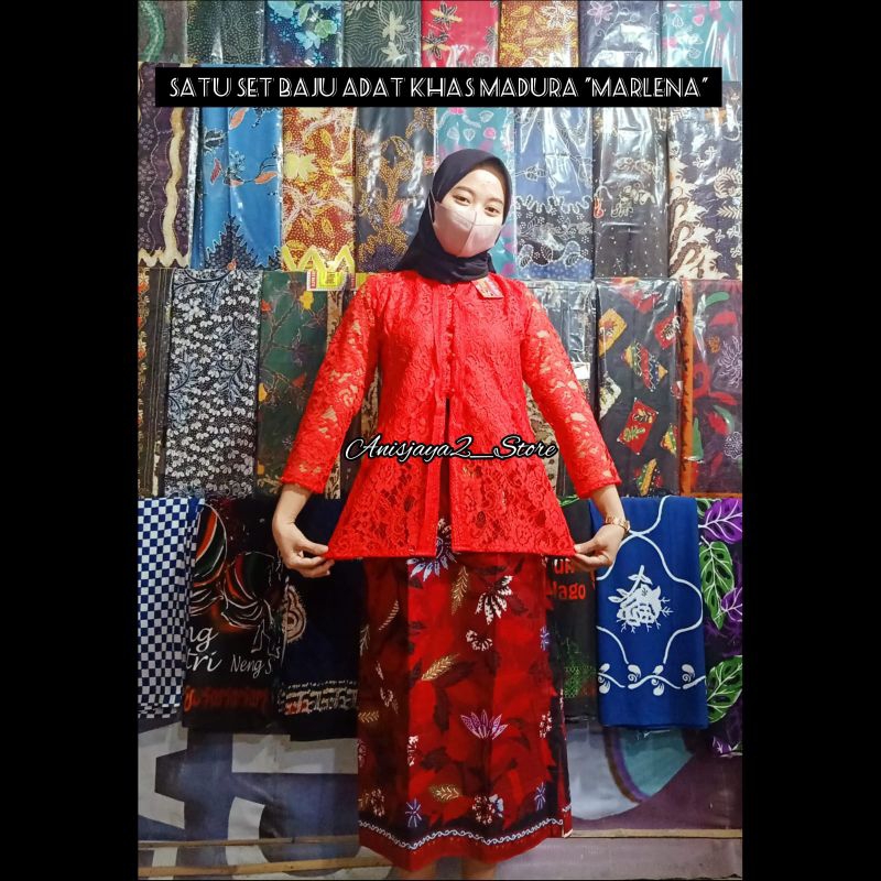 BAJU MARLENA KHAS MADURA FULL PURING/BAJU ADAT MARLENA UK ANAK-DEWASA -JUMBO