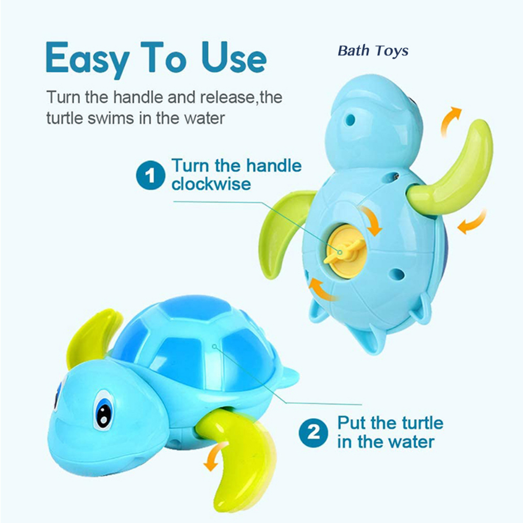 [Shiyan] mainan lucu hewan kura kura klasik mainan bayi swimming turtle toy mainan mandi